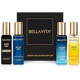 Bella Vita Luxury Collection Eau De Parfum Gift Set 4 x 20ml for Men with OUD GOLD, OCEAN, B.L.U & CEO Man Perfume|Long Lasting EDP Fragrance Scent-picture-30