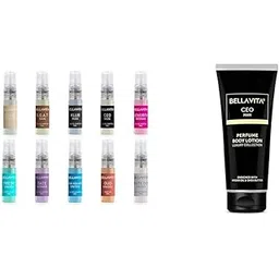 Bella Vita Luxury Men & Women Trial Pack Of 10 X 5Ml Pocket Aerosol s Intense CEO Man Body Perfume Lotion for Nourishing Hydrating Soft Supple & Healthy Skin with Argan Oil & Shea Butter 200 Ml-picture-22