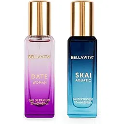 Bella Vita Luxury Skai Aquatic & Date Women Perfume Combo with Bergamot, Pink Pepper|Fruity Long Lasting EDC, EDP Fragrance Liquid Scent Pack of 2, 20 Ml each-picture-12