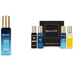 Bella Vita Luxury Skai Aquatic Unisex Eau De Cologne Collection Liquid Eau De Parfum 4 X 20Ml For Men With Oud Gold Ocean B.L.U & Ceo Man Perfume,Assorted-picture-33