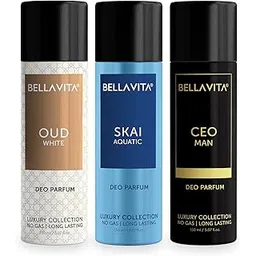 Bella Vita Luxury Woody Body Parfum Deo Spray Combo Pack Of 3 X 150 Ml, No Gas Long Lasting Premium Fragrance Deodorant With Tonka For Unisex, Orange, Bergamot And Lavender-picture-46