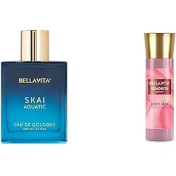 Bella Vita Luxury Skai Aquatic Unisex Eau De Cologne Senorita Women Body Spray Mist Perfume For Refreshing Floral & Pomegranate Long Lasting Fragrance With Mint 150 Ml-picture-48