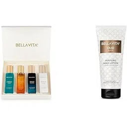 Bella Vita Luxury Unisex Eau De Parfum 4 X 20Ml OUD WHITE Perfume Body Lotion For Nourishing Hydrating Soft Supplehealthy Skin With Argan Oil And Shea Butter 200 Ml-picture-25