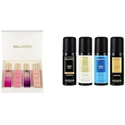 Bella Vita Luxury Woman Eau De Parfum 4x20 ml for Women Unisex Body Parfum Spray Deo Travel Pack Of 4 X 50Ml With Lemon Blackcurrant Lavender & Bergamot No Gas Long Lasting Fragrance Deodorant-picture-33