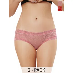 Bella Voste Pack of 2 Low-Rise Lace Bikini Briefs-picture-32