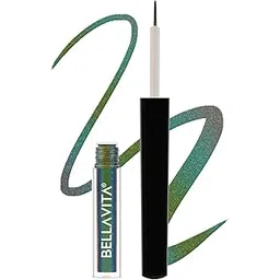 BELLAVITA Fantasy Beams Holographic Eyeliner | Waterproof, Smudge-Proof, Long-Lasting | Multi-Chrome Color-Changing Pigments | Holographic Finishes | Bold Eye Makeup | Forest Fairy | 1ml-picture-41