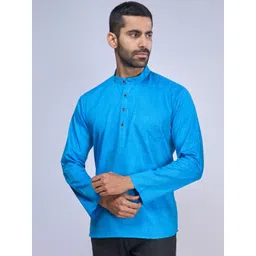 BELLAZO Mandarin Collar Cotton Strigth Kurta-picture-12