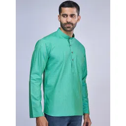 BELLAZO Mandarin Collar Cotton Strigth Kurta image 4