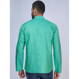 BELLAZO Mandarin Collar Cotton Strigth Kurta image 2