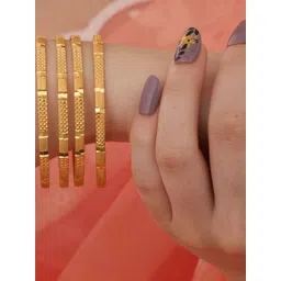 BELLEZA JEWELS Set Of 4 Gold-Plated Bangle-picture-21