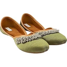 bellie bella Women's Ethnic Punjabi Pajeb Jutti Mojari-picture-14