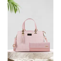 Bellissa Pink PU Structured Handheld Bag-picture-23