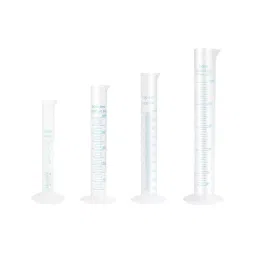 Bello Measuring Cylinder 10 ml, 50 ml, 100 ml & 250 ml Blue Printed Graduation (Pack of 4)-image-43