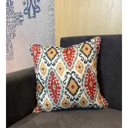 bells & whistles Geringsing Red and Beige Abstract Cushion Cover-picture-14