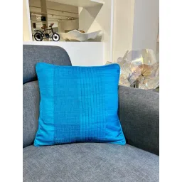 Bells & Whistles Jalaja Turquoise Silk Stripes Cushion Cover-picture-17