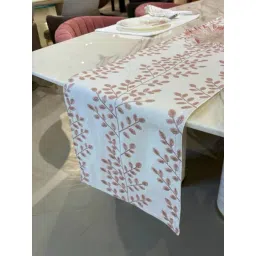 Bells & Whistles Pink Cotton Embroidered Primrose Table Runner-picture-4