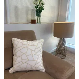 bells & whistles Primrose 100% Cotton 16x16 Inches Embroidered Cushion Cover in Pink Colour-picture-23