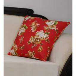 bells & whistles Red Floral 100% Cotton 16 x 16 Inch Cushion Cover-picture-46