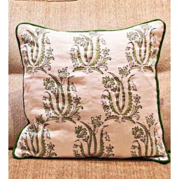 Green Traditional 100% Cotton 16 x 16 Inches Cushion Cover by Bells & Whistles-picture-18