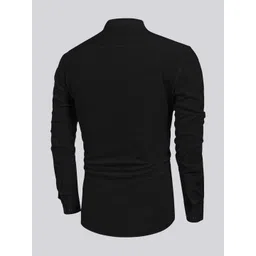 Bellstone Men Black Cotton Solid Casual Shirts-picture-16