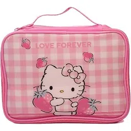 BELLYPIG PVC Makeup Pouch | Waterproof Travel Toiletry Bag with Zippers | Lightweight & Portable Cosmetic Storage Purse for Women (Pink)-picture-21