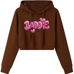 beltly Crop Women Girl Causal Stylish Sweatshirt Latest Brown Black White Pink Lavender Beige 599 699 499 Under Winter Crop Hoody-picture-13