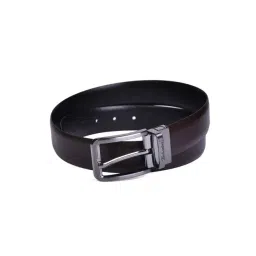 BELWABA Black & Brown Formal Reversible Leather Belt for Men-image-9
