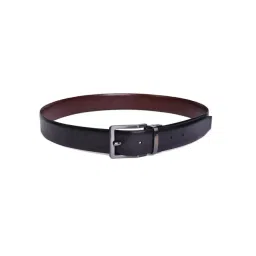 BELWABA Black & Brown Formal Reversible Leather Belt for Men-image-12