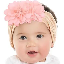 Bembika Floral Headband for Baby Girl Hair Accessories for Girls Headband for Babies Peach-picture-26