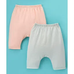 Ben Benny 100% Cotton Interlock Knit Full Length Diaper Legging Abstract Print Pack Of 2 - Peach & Green-picture-23