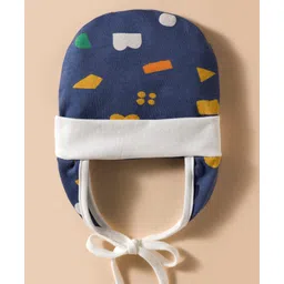 Ben Benny Interlock Knit Cap with Knot & Print Navy Blue - Diameter 10 cm-picture-13