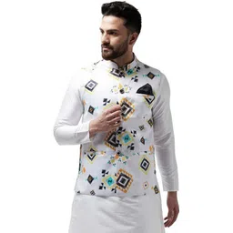 ben cooper Men Printed Nehru Jacket-picture-14