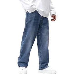 ben martin Men's Denim Cotton Oversized Loose Baggy Fit Jeans Pants for Men-picture-35