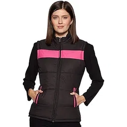 ben martin Women's Nylon & Net Color Block Standard Length Bomber Jacket-picture-49