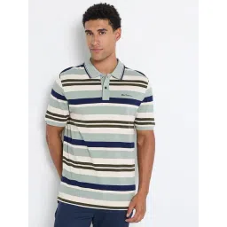 Ben Sherman Green Striped Regular Fit Polo T-Shirt-picture-30