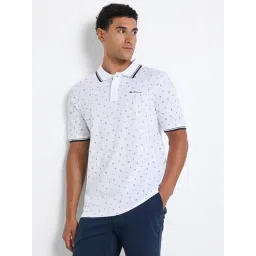Ben Sherman White Printed Regular Fit Polo T-Shirt-picture-25
