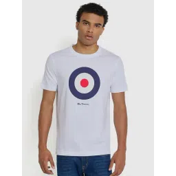 Ben Sherman White Signature Target Logo Print Regular Fit T-Shirt-picture-42
