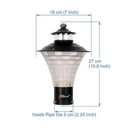 BENE Black 16 Pieces Stainless Steel Garden Lamps image 2