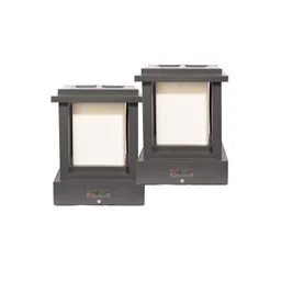 BENE Tokyo Square Grey & White 2 Pieces Rectangle Metal Waterproof Outdoor Lamps-picture-49
