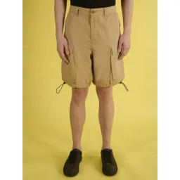 Bene Kleed Beige Solid Shorts-picture-19
