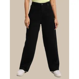 Bene Kleed Black Cotton Regular Fit High Rise Jeans-picture-37