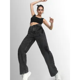 Bene Kleed Black Cotton Straight Trousers-picture-20