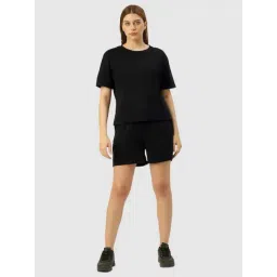 Bene Kleed Black Cotton Tops Shorts Set-picture-39