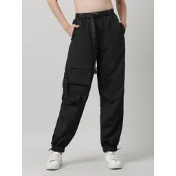 Bene Kleed Black Relaxed Fit High Rise Joggers-picture-11