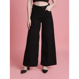 Bene Kleed Black Wide Leg High-Rise Jeans-picture-40