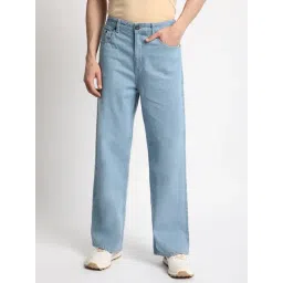 BENE KLEED Blue Cotton Loose fit Solid Jeans-picture-23