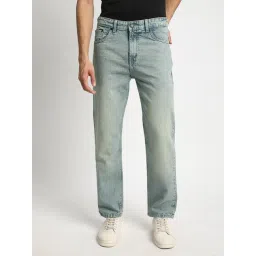 BENE KLEED Blue Cotton Relaxed Fit Solid Jeans-picture-35