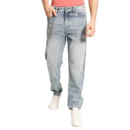 BENE KLEED Blue Cotton Relaxed Fit Solid Jeans-picture-43