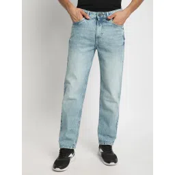 BENE KLEED Blue Cotton Relaxed Fit Solid Jeans-picture-45