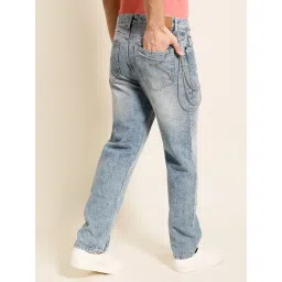 BENE KLEED Blue Cotton Relaxed Fit Solid Jeans image 2